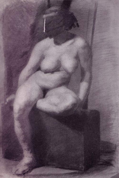 Eakins_-_Nude_woman,_seated,_wearing_a_mask